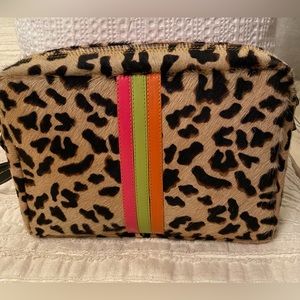 Faux Fur Cheetah and leather purse